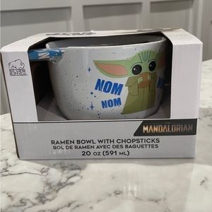 Disney Star Wars Mandalorian Baby Yoda Cup Noodle Dinnerware Soup Ramen Bowl